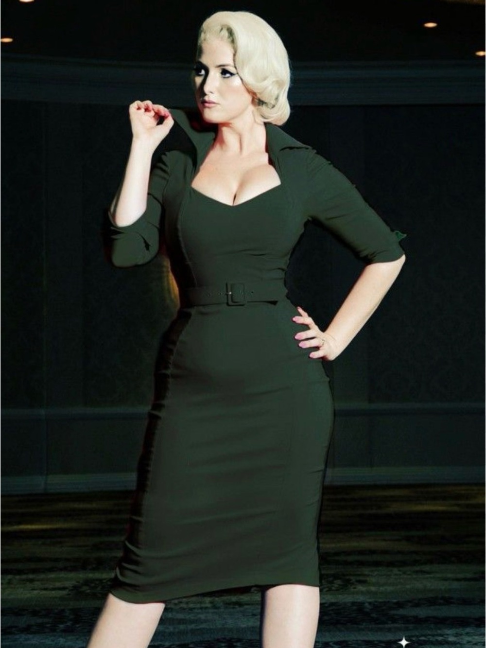 Pinup Girl Clothing Green Lorelei Dress